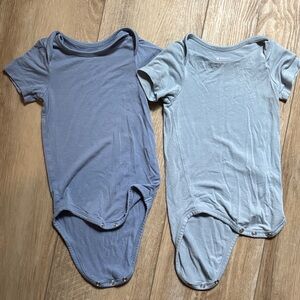 Kyte BABY Soft Blue and Gray Bodysuits